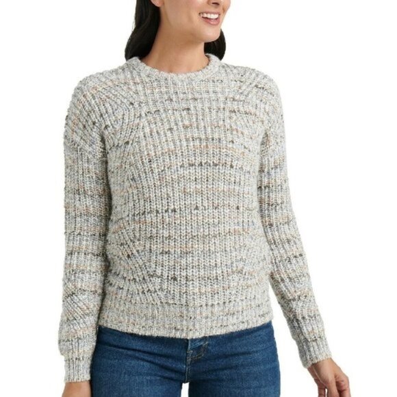 Lucky Brand Marled Crew Neck Sweater - Picture 1 of 6